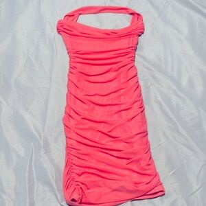 Oh Polly mini ruched dress (new with tags)